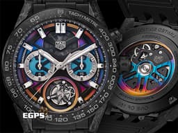 Tag Heuer 泰格 豪雅 Carrera Heuer 02T Tourbillon Polychrome 卡萊拉 CAR5A8AF.FC6415 <font color="#fa00fa">陀飛輪 幻彩 多色彩虹錶面盤</font>&nbsp; 碳纖維+PVD塗層鈦金屬材質 計時碼表&nbsp;<font color="#ff0000">限量150只&nbsp;2024年台灣公司貨</font> 自動上鍊 45mm