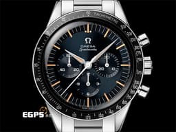OMEGA 歐米茄 Speedmaster 超霸 速霸<font color="#0a3975">「FOiS」The First OMEGA in Space 藍灰色面盤</font>&nbsp;31030405006001 <font color="#b57130">復古色夜光指針、時標</font> 計時碼表 登月 不鏽鋼 <font color="#FF0000">2024年保單 復刻第一枚上太空的OMEGA腕錶&nbsp;</font>同軸擒縱 手上鏈 39.7mm