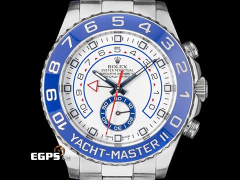 ROLEX 勞力士 Yacht-Master II 蠔式&nbsp;遊艇名仕型&nbsp;116680 經典藍鋼指針 藍色陶瓷外圈&nbsp;帆船 倒數計時碼表 不鏽鋼 大遊艇&nbsp;2017年保單&nbsp;自動上鍊 44mm
