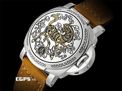 PANERAI 沛納海 Luminor Sealand Year of the Horse PAM00847 PAM847 不鏽鋼材質 馬年紀念款 限量100支 馬年圖案錶蓋&nbsp;2014年保單 台灣公司貨 僅試戴收藏 膠膜未撕&nbsp;自動上鍊 44mm