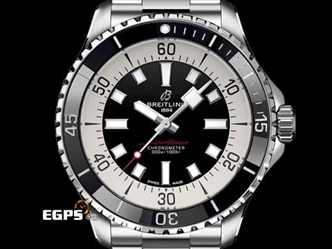 BREITLING 百年靈 Superocean 44 超級海洋 A17376211B1A1 黑色面盤、陶瓷錶圈 不鏽鋼材質 300米防水 2025年保單 潛水錶 自動上鍊 44mm