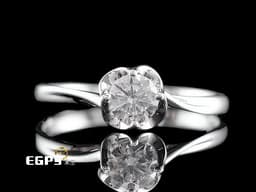天然鑽石 GIA鑽石 0.30CT D/VS2 K金鑽戒 白K金 天然真鑽 女戒&nbsp; 造型鑽戒 鑽石戒指
