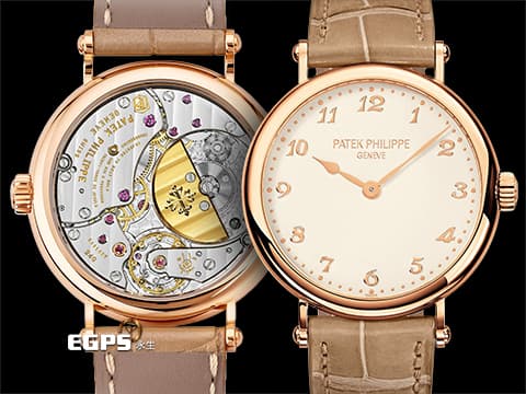 Patek Philippe 百達翡麗 PP錶 Calatrava系列 7200R-001 7200 18K玫瑰金材質 乳白色粒紋錶盤 超薄 22K金微型自動盤 2021年保單 自動上鍊 34.6mm