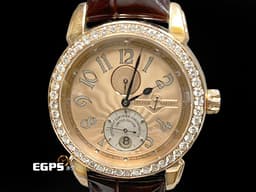 UlysseNardin雅典錶 Ulysse I Limited Edition 272-82/C-R 18K玫瑰金材質<font color="#b76e01"> 精鑲鑽石錶框 香檳金色扭索紋錶盤 </font><font color="#ff0000">限量500只&nbsp;</font>自動上鍊 45mm