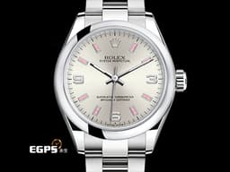 ROLEX 勞力士 177200 Oyster Perpetual OP 31 <font color="#ffcce7">香檳銀面盤 粉色夜光時標</font> 蠔式恆動&nbsp;不鏽鋼材質 自動上鍊 31mm