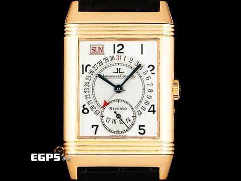 Jaeger Le-Coultre 積家 REVERSO Q273242A 18K玫瑰金材質 日曆指標 JLC特色翻轉REVERSO工藝 高水準工藝~品味人士的優先選擇~  手動上鍊 26x37mm