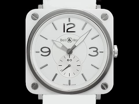 Bell &amp; Ross 柏萊士 BRS-98-WCS 白色精密陶瓷 石英機芯  39mm