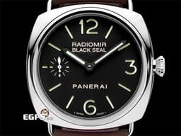 PANERAI 沛納海 Radiomir Black Seal PAM00183 黑豹&nbsp;<font color="#caf184">經典三明治夜光黑色面盤</font>&nbsp;PAM183 不鏽鋼 小秒針&nbsp;<font color="#ff0000">復古洋蔥頭錶冠 透明錶背&nbsp;</font><font color="#FF0000">台灣公司貨&nbsp;</font>手上鍊 45mm