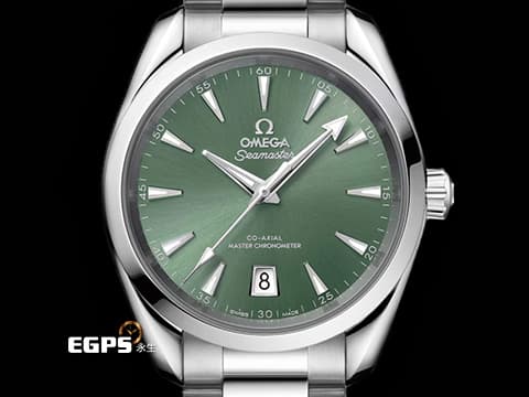 OMEGA 歐米茄 Seamaster 海馬 Aqua Terra Shades 系列 最新款 月桂綠色太陽紋面盤 22010382010002 不鏽鋼 2024年台灣公司貨 同軸擒縱 自動上鍊 38mm