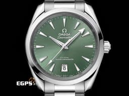 OMEGA 歐米茄 Seamaster 海馬 Aqua Terra Shades 系列 <font color="#74d56a">最新款 月桂綠色太陽紋面盤</font> 22010382010002 不鏽鋼 <font color="#FF0000">2024年台灣公司貨</font> 同軸擒縱 自動上鍊 38mm