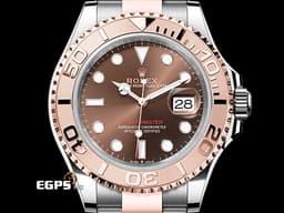 ROLEX 勞力士 Yacht-Master 40 蠔式 遊艇名仕型 126621&nbsp;<font color="#a6622b">巧克力色面盤</font>&nbsp;永恆玫瑰金 半金款&nbsp;<font color="#ff0000">2021年保卡</font> 自動上鍊 40mm
