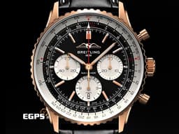 Breitling百年靈 Navitimer B01 Chronograph 43 RB0138211B1P1 <font color="#ff0000">18K紅金材質 Navitimer 飛行滑尺 最具收藏價值 原廠膠膜保留 2026年&nbsp;</font>自動上鍊 43mm