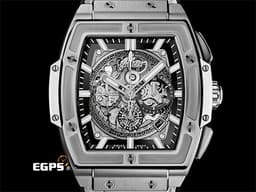 Hublot 宇舶 Split of Big Bang Titanium 大爆炸 靈魂系列 601.NE.0172.LR.JPN17 <font color="#DDDDDD">鈦金屬 鏤空面盤</font> 計時碼表 <font color="#ff0000">2019年保單</font> 自動上鍊 45mm