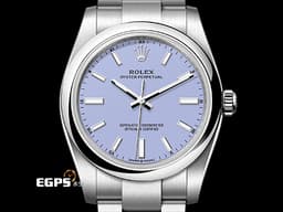 ROLEX 勞力士 Oyster Perpetual 34 蠔式恆動型 124200 <font color="#e0bbf2">最新款 薰衣草紫色面盤</font>&nbsp;OP34 不鏽鋼 大三針<font color="#FF0000">&nbsp;2026年保卡</font> 自動上鍊 34mm