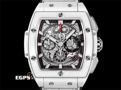 HUBLOT 宇舶 Spirit of Big Bang White Ceramic 大爆炸 靈魂系列 641.HX.0173.LR 白色陶瓷材質錶殼&nbsp;計時碼表 酒桶型 2020年卡&nbsp;自動上鍊 42mm