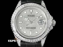 ROLEX 勞力士 Yacht-Master 42 蠔式 遊艇名仕型 226659&nbsp;<font color="#c0bfbf">精鑲226679TBR 後加大梯鑽石外圈、錶耳、客製化滿天星面盤</font>&nbsp;18K白金材質<font color="#ff0000">&nbsp;2020年保卡</font>&nbsp;自動上鍊 42mm