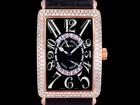 FRANCK MULLER 法蘭穆勒 LONG ISLAND 1100 DS R 雙逆跳 精鑲170顆天然美鑽錶圈、錶扣 自動上鍊 34x45mm