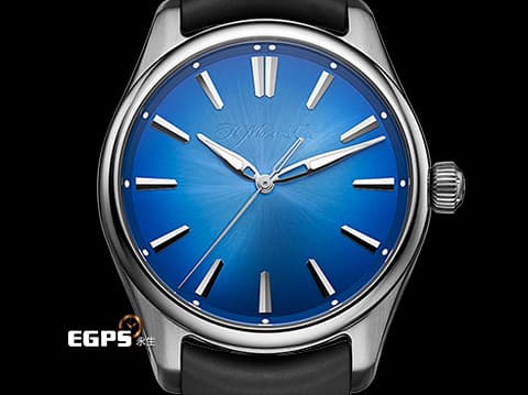 H.MOSER &amp; CIE 亨利慕時 PIONEER CENTRE SECONDS 開拓者 3200-1217 不鏽鋼材質 北極藍煙燻面盤  2025年保單卡&nbsp;大三針 自動上鍊 42.8mm