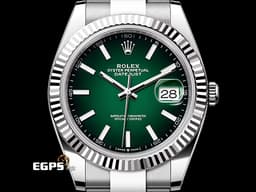 ROLEX 勞力士 Datejust 41 蠔式日誌型 126334 <font color="#009100">最新款 煙燻綠色面盤</font>&nbsp;不鏽鋼材質 DJ41 經典三角坑紋錶圈 <font color="#FF0000">2026年木紋保卡 蠔式（Oyster）三板錶帶</font>&nbsp;自動上鍊 41mm