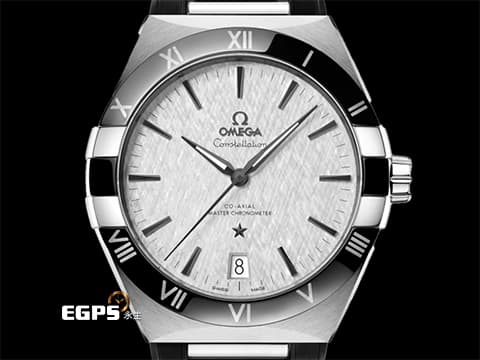 OMEGA 歐米茄 Constellation Co-Axial 星座系列 13133412106001 灰色絲綢紋面盤 黑陶瓷外圈 不鏽鋼 大三針&nbsp;2023年台灣公司貨 同軸擒縱 自動上鏈 41mm