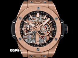 HUBLOT宇舶 BigBang系列<font color="#e4a41b"> </font><font color="#a23507">MECA-10王金腕錶</font> 444.OX.1180.RX 啞光黑色鏤空面盤 <font color="#ff0000">低動力預警</font> 10日動力儲存&nbsp;<font color="#ff0000">2026年 </font>手上鍊 42mm
