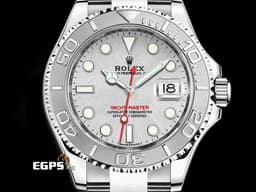 ROLEX 勞力士 Oyster Perpetual Yacht-Master 116622 遊艇名仕型 不鏽鋼材質 鉑金框  <font color="#05f0f0"> 絕版鉑金噴砂面盤</font><font color="#FF0000"> 紅色秒針&nbsp;</font> 自動上鏈 40mm