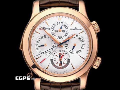Jaeger-Le Coultre 積家 JLC Master Grande 超卓傳統大師 149.2.95 18K玫瑰金材質&nbsp;萬年曆、年份、晝夜24小時顯示 響鈴功能&nbsp;極致腕錶工藝 超級複雜功能 整只錶重約5.6兩&nbsp;自動上鍊 43mm