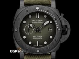 PANERAI 沛納海 Submersible Marina Carbotech PAM01698&nbsp;PAM1698 碳纖維材質 <font color="#bde6a7">漸層啞光綠色粒紋面盤</font><span style="font-size: 10pt;">&nbsp;</span><font color="#FF0000" style="font-size: 10pt;">2026年保卡</font><span style="font-size: 10pt;">&nbsp;自動上鍊 44mm</span>