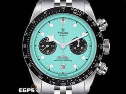 TUDOR 帝舵 Heritage Black Bay Chrono 碧灣 M79360N-0024 計時碼錶 <font color="#48bcd8">&nbsp;話題錶款 「綠松石藍色」錶面</font>&nbsp;<font color="#FF0000">2025年保卡 專賣店限定款 搭配最新快速調節「T-fit」折疊扣</font> 自動上鍊 41mm