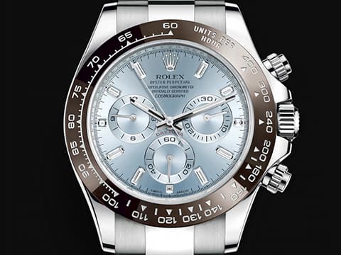 ROLEX 勞力士 DAYTONA 116506A 宇宙計時型 迪通拿 鉑金 PT950 計時碼表 長方形鑽石時標&nbsp;栗啡色陶瓷圈&nbsp;Ice Blue 冰藍面盤&nbsp;木村拓哉 停產款 2019年保卡&nbsp;自動上鍊 40mm
