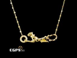 Cartier 卡地亞 Panthère de Cartier 美洲豹吊墜 黃K金 鑲鑽 項鍊 精品 B7224734<font color="#FF0000"> 送禮首選 </font> 精品項鍊