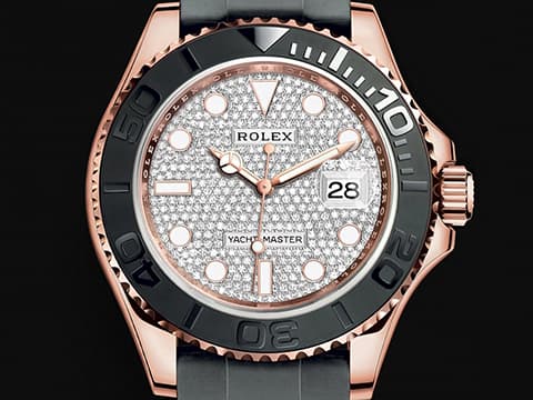 ROLEX 勞力士 Yacht-Master 40 蠔式 遊艇名仕型 116655 Pave 原廠鑲鑽 滿天星面盤 永恆玫瑰金 黑色陶瓷字圈&nbsp;2019年保單 自動上鍊 40mm