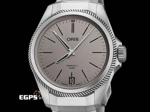 ORIS 豪利時 ProPilot X Calibre 400 系列&nbsp;0140077787153 灰色面盤 鈦金屬 五日鍊 大三針&nbsp;2026年保卡&nbsp;飛行錶 自動腕錶 39mm