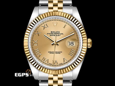 ROLEX 勞力士 DateJust DJ36 116233 18K黃金&amp;不鏽鋼材質 半金款 香檳金色面盤 立體羅馬數字時標&nbsp;2016年保卡&nbsp;自動上鏈 36mm