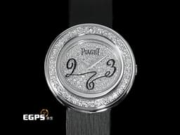 PIAGET 伯爵 Possession系列 P10402&nbsp;<font color="#FF0000">精鑲滿天星鑽石面盤、精鑲可旋轉鑲鑽錶圈</font>&nbsp;18K白金錶殼 石英機芯 29mm