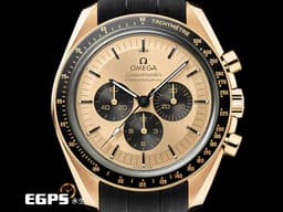 OMEGA 歐米茄 Speedmaster Moonwatch Professional 超霸 速霸&nbsp;<font color="#edbb91">Moonshine金 熊貓面盤&nbsp;</font>31062425099001&nbsp;專業 登月 計時碼錶&nbsp;<font color="#FF0000">3861機芯&nbsp;</font><font color="#FF0000">2022年保台灣公司貨</font>&nbsp;同軸擒縱 手上鏈 42 mm