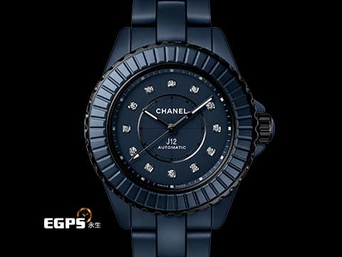 CHANEL 香奈兒 J12 H9657 2025年最新款 霧面藍色高抗磨陶瓷材質 霧面藍色清漆錶盤 原廠鑲嵌鑽石時標 2025年保卡 自動上鏈&nbsp;33mm