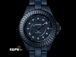 CHANEL 香奈兒 J12 H9657 <font color="#05f0f0">2025年最新款 霧面藍色高抗磨陶瓷材質 霧面藍色清漆錶盤 原廠鑲嵌鑽石時標 </font><font color="#ff0000">2025年保卡</font><font color="#05f0f0"> </font>自動上鏈&nbsp;33mm