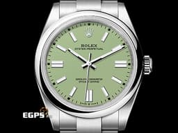 ROLEX 勞力士 Oyster Perpetual 41 蠔式恆動型 134300 <font color="#c4fdcd">2025年最新款最新色 開心果綠色噴漆面盤</font> 經典 OP41 不鏽鋼材質 <font color="#FF0000">2025年保卡</font>&nbsp;自動上鍊 41mm