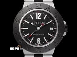 BVLGARI 寶格麗 Bulgari Aluminium系列 103445&nbsp;<font color="#e2e2e2">鋁合金+鈦金屬材質</font>&nbsp;<font color="#4F4F4F">黑色橡膠刻度錶圈</font>&nbsp;<font color="#FF0000">2025年保卡 台灣公司貨</font> 自動上鍊 40mm