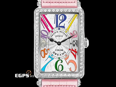 Franck Muller 法蘭穆勒 FM Long Island系列 952 QZ COL DRM D 1R&nbsp;原廠鑲鑽&nbsp;不鏽鋼&nbsp;Color Dreams 彩色阿拉伯數字時標&nbsp;952QZ 石英腕錶 26x44 mm