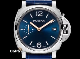 PANERAI 沛納海 Luminor Due系列 PAM1273 PAM01273 三日鍊 小秒針 <font color="#FF0000"> 2025年保卡&nbsp;<font color="#2828FF">經典三明治藍色面盤&nbsp;</font></font>自動上鍊 38mm