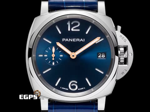 PANERAI 沛納海 Luminor Due系列 PAM1273 PAM01273 三日鍊 小秒針  2025年保卡&nbsp;經典三明治藍色面盤&nbsp;自動上鍊 38mm