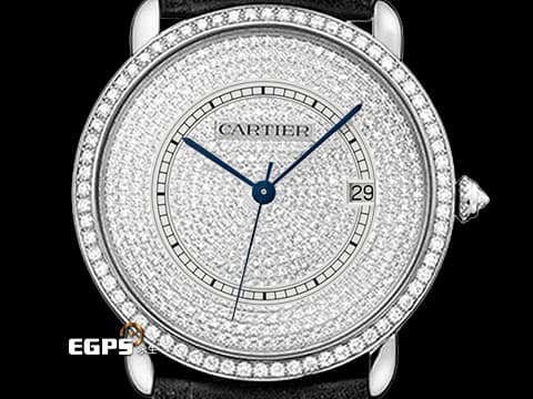 Cartier 卡地亞 Ronde Solo De Cartier 3517 不鏽鋼材質 精鑲滿天星面盤、錶圈&nbsp;自動上鏈 42mm