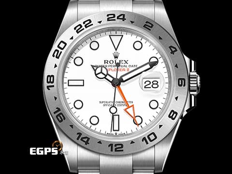 ROLEX 勞力士 Explorer II 蠔式 探險家二號 226570 白色面盤 探二 橘色兩地時間指針 GMT 不鏽鋼 新式3285機芯 2025年新式保卡 自動上鍊 42mm
