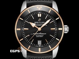 BREITLING 百年靈 Superocean Heritage B20 超級海洋文化系列 UB2010121B1S1 <font color="#0582f5">不鏽鋼&amp;18K玫瑰金材質 半金款&nbsp;黑色「織網式」橡膠錶帶</font>&nbsp;<font color="#ff0000">2026年保單</font>&nbsp;自動上鍊 42mm