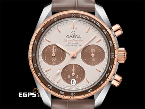OMEGA 歐米茄 Speedmaster 超霸 速霸 32423385002002 玫瑰金 半金款&nbsp;不鏽鋼 計時碼錶 同軸擒縱 2022年台灣公司貨&nbsp;自動上鍊 38mm