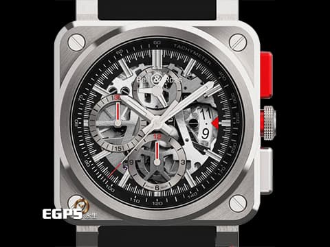 BELL &amp; ROSS 柏萊士 INSTRUMENTS BR03-94 AERO GT RED 不鏽鋼材質 概念跑車款 全球限量500只  鏤空面盤  自動上鍊 42mm