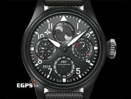 IWC 萬國錶 Big Pilot 大飛行員 IW502902 七日鍊 黑陶瓷材質&nbsp;<font color="#FF0000">經典南北月相 萬年曆、四位數字年份顯示</font><font color="#0000E3">&nbsp;海軍空戰部隊圖案錶背&nbsp;</font>自動上鍊 48.6mm