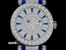 FRANCK MULLER 法蘭穆勒 Double Mystery 神秘 藍色 DM 42 D 1R CD 18K白金 大鑽圈 <font color="#05f0f0"> 原鑲滿天星鑽石面盤、大鑽圈、鑽耳、鑽扣</font><font color="#FF0000"> 新錶參考訂價：3,444,000元&nbsp;&nbsp;</font>自動上鍊 42mm